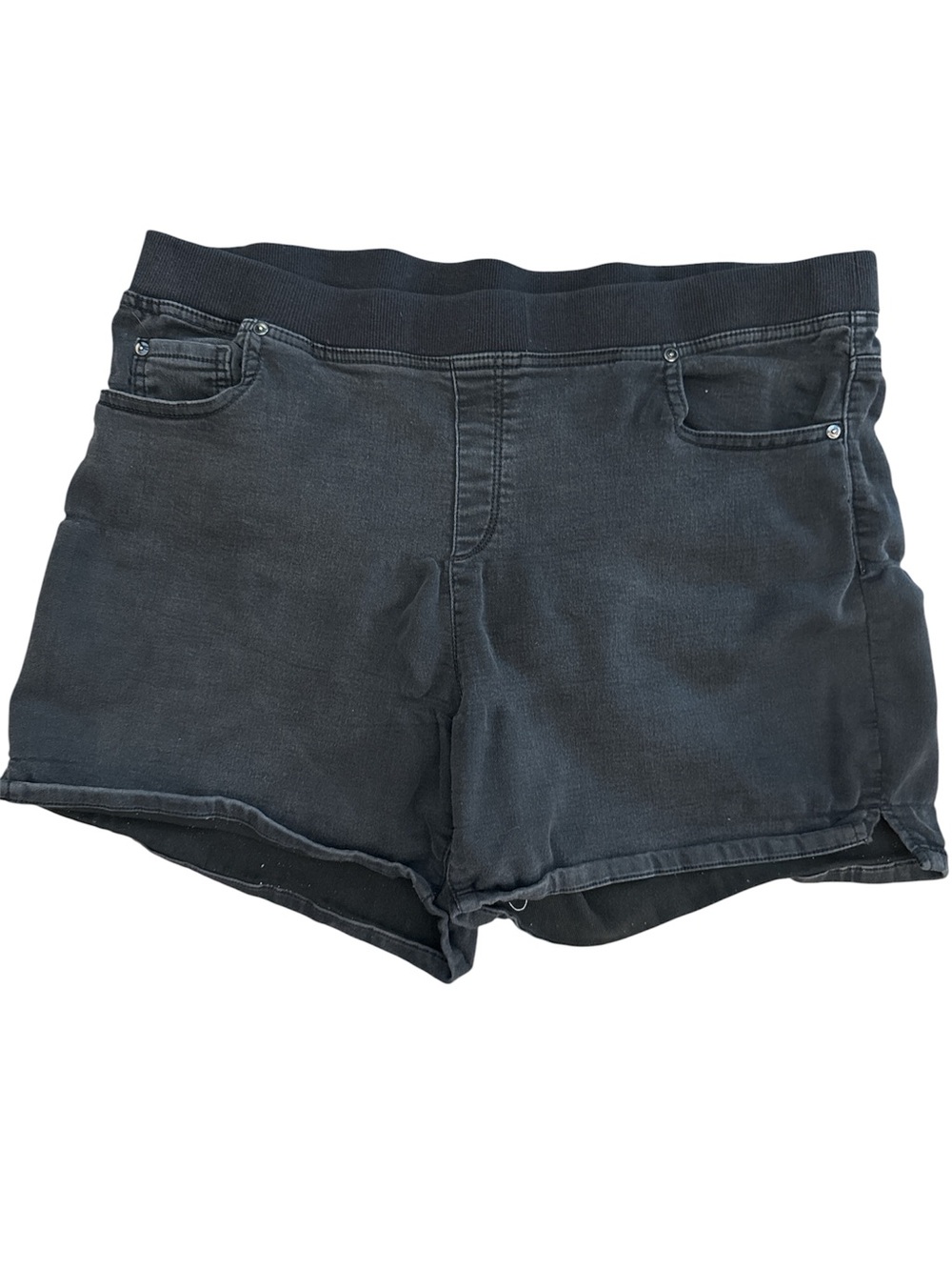 Terra & Sky Black Stretch Denim Shorts Size 1X 2X